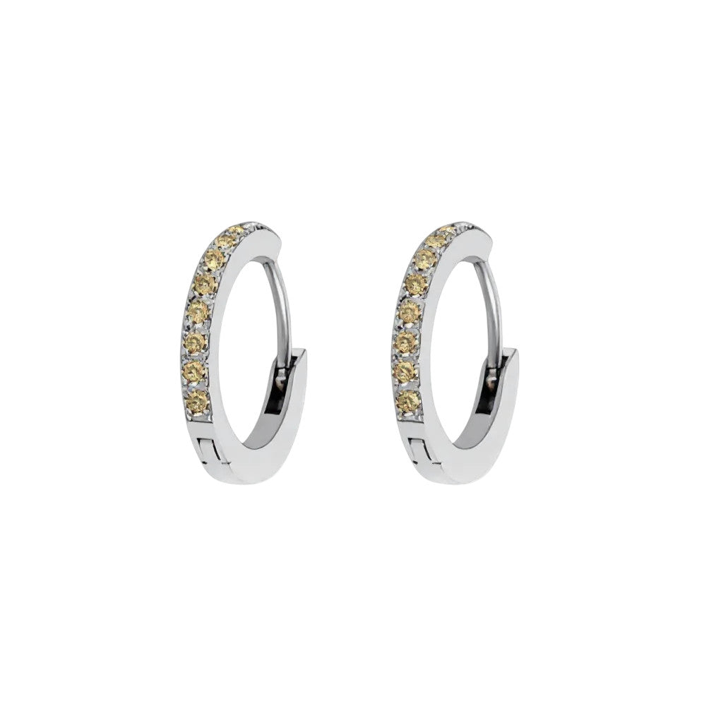 Обеци халки с рожден камък