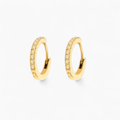 Обеци халки с рожден камък