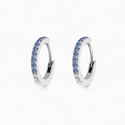 Обеци халки с рожден камък