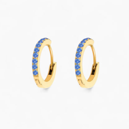 Обеци халки с рожден камък