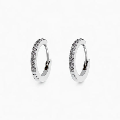 Обеци халки с рожден камък