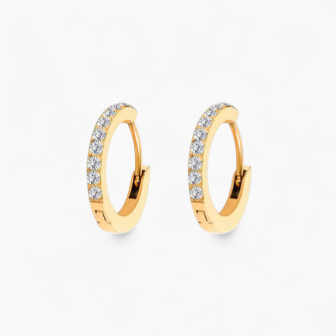 Обеци халки с рожден камък