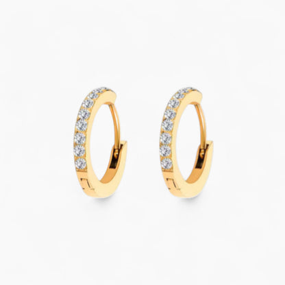 Обеци халки с рожден камък