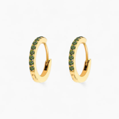 Обеци халки с рожден камък