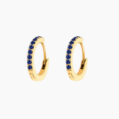 Обеци халки с рожден камък