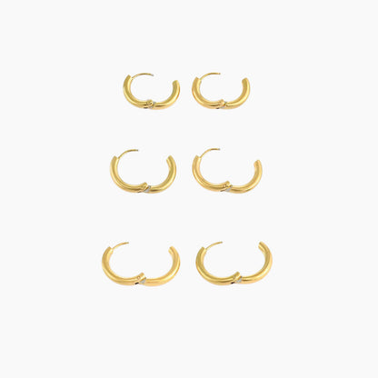 Комплект 3 чифта обеци - Класически Халки