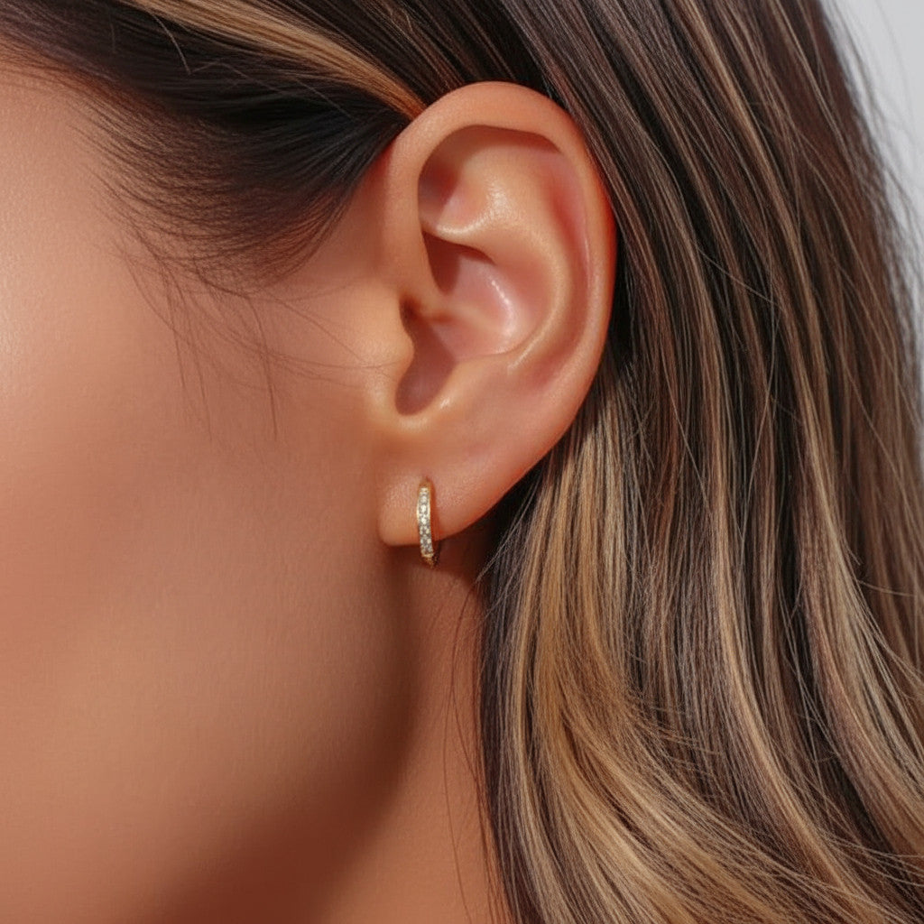 Обеци Халки с циркони