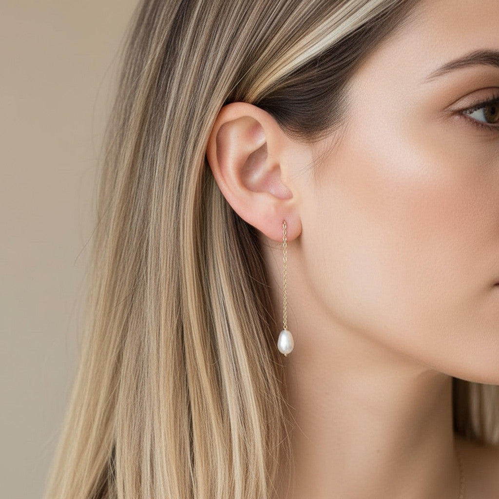 Обеци Вая със сладководни перли