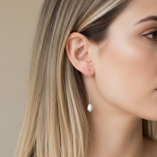 Обеци Вая със сладководни перли