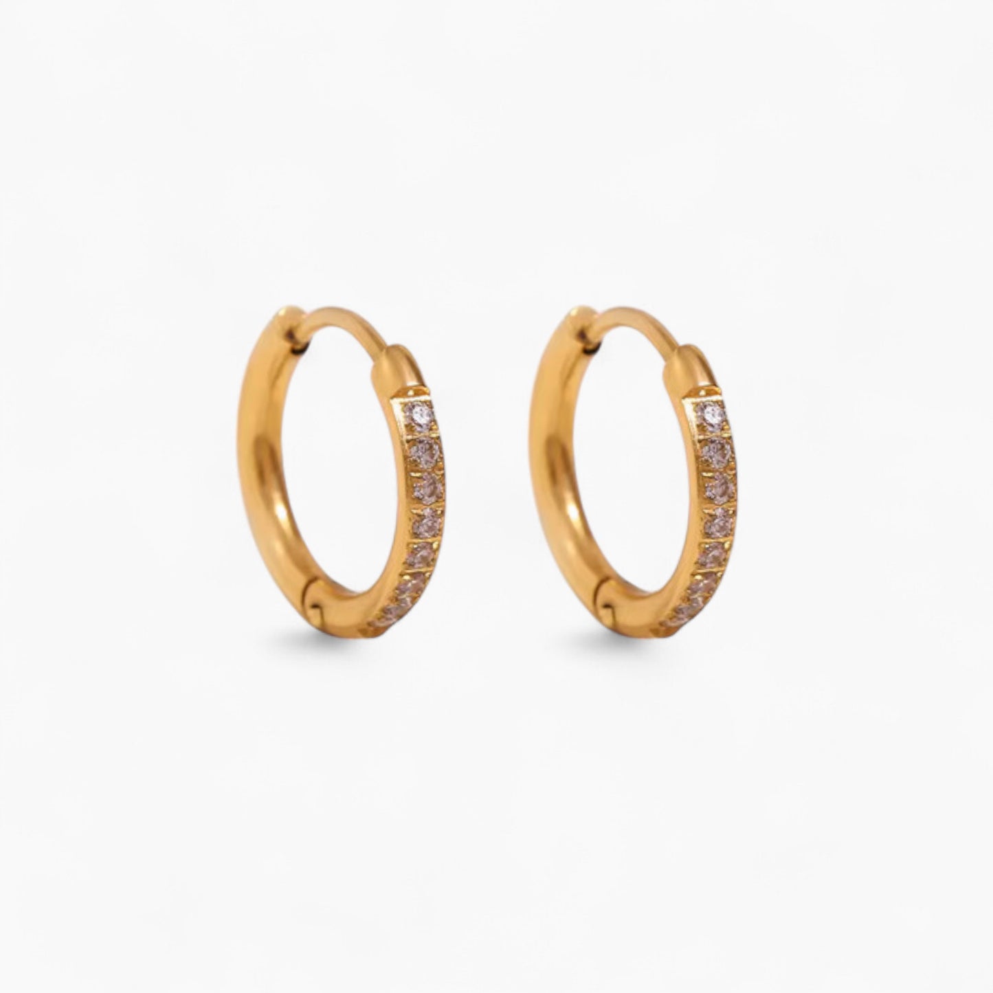 Обеци Халки с циркони