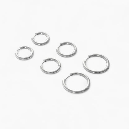 Комплект 3 чифта обеци - Класически Халки