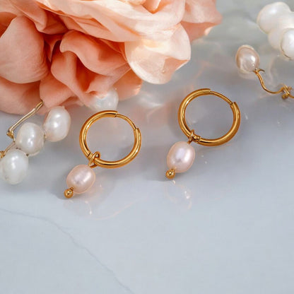 Обеци Серенити със Сладководни перли