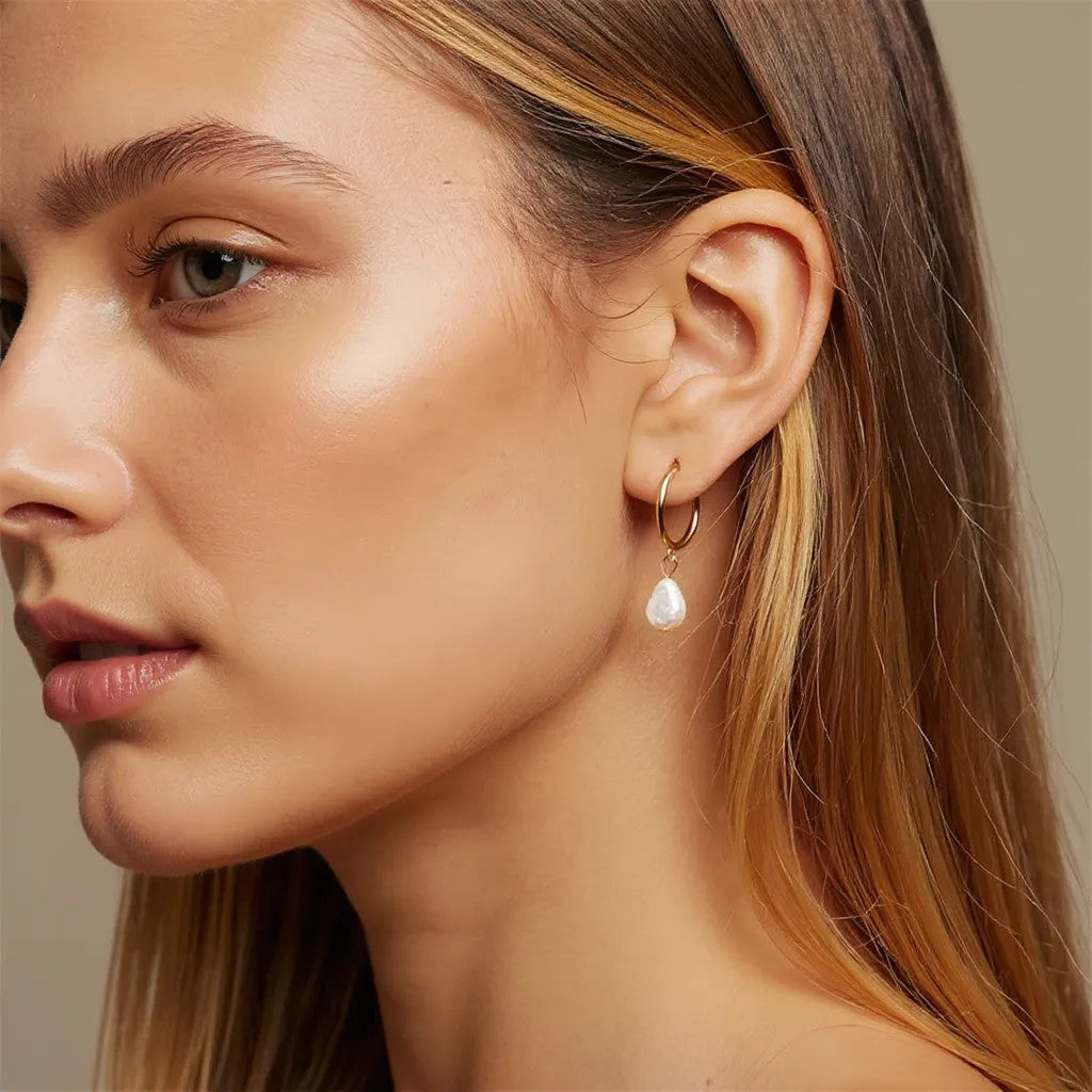 Обеци със сладководни перли Сутрешна роса