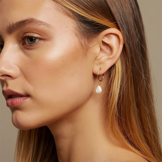 Обеци със сладководни перли Сутрешна роса