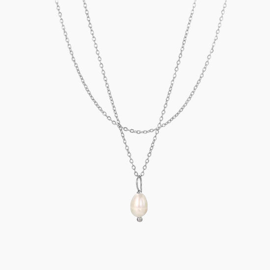 Двойно колие със сладководна перла Елара