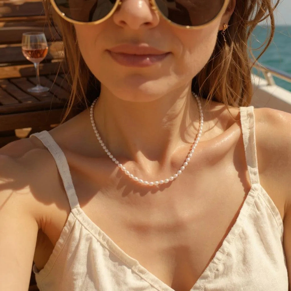 Колие Перлен акцент