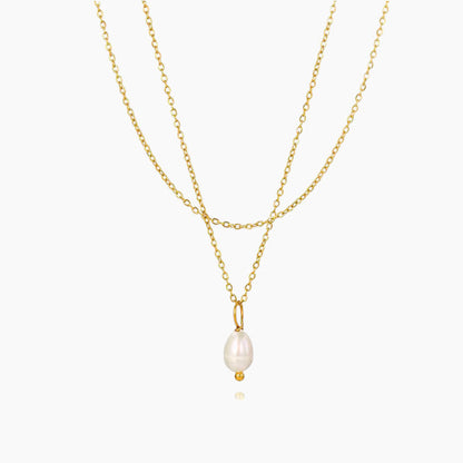 Двойно колие със сладководна перла Елара