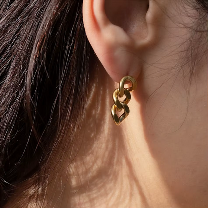 Обеци Пънк Плитка