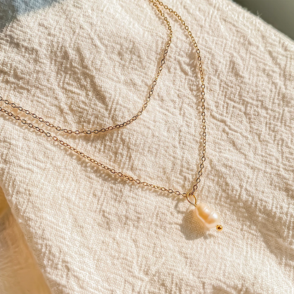 Двойно колие със сладководна перла Елара