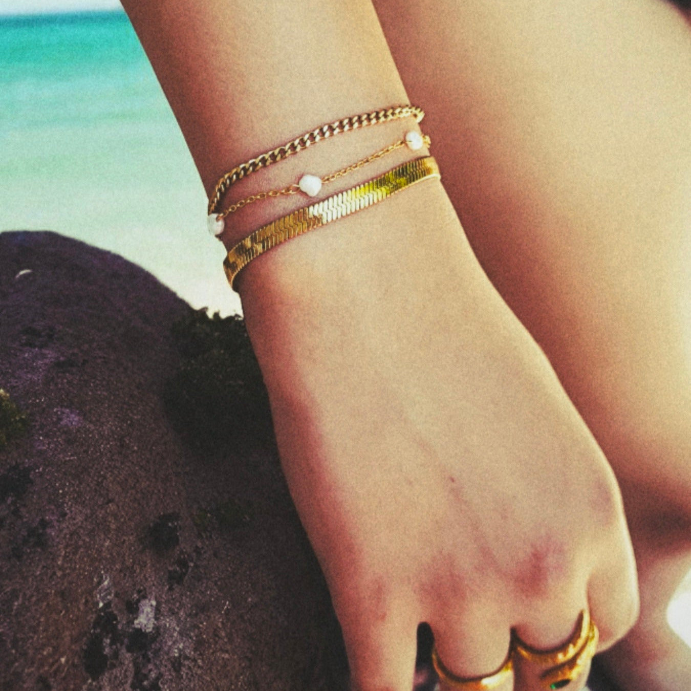 Гривна със сладководни перли Перлена следа