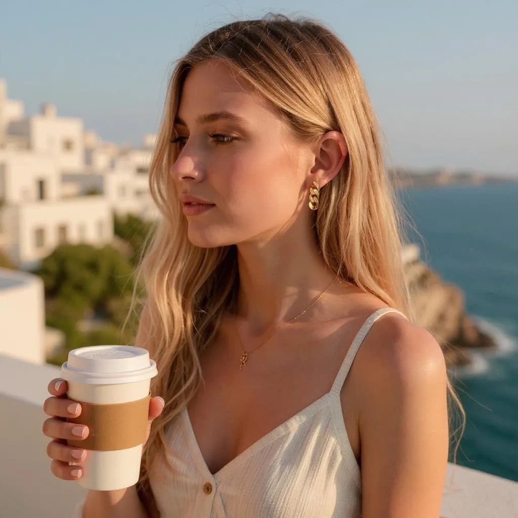 Обеци Пънк Плитка